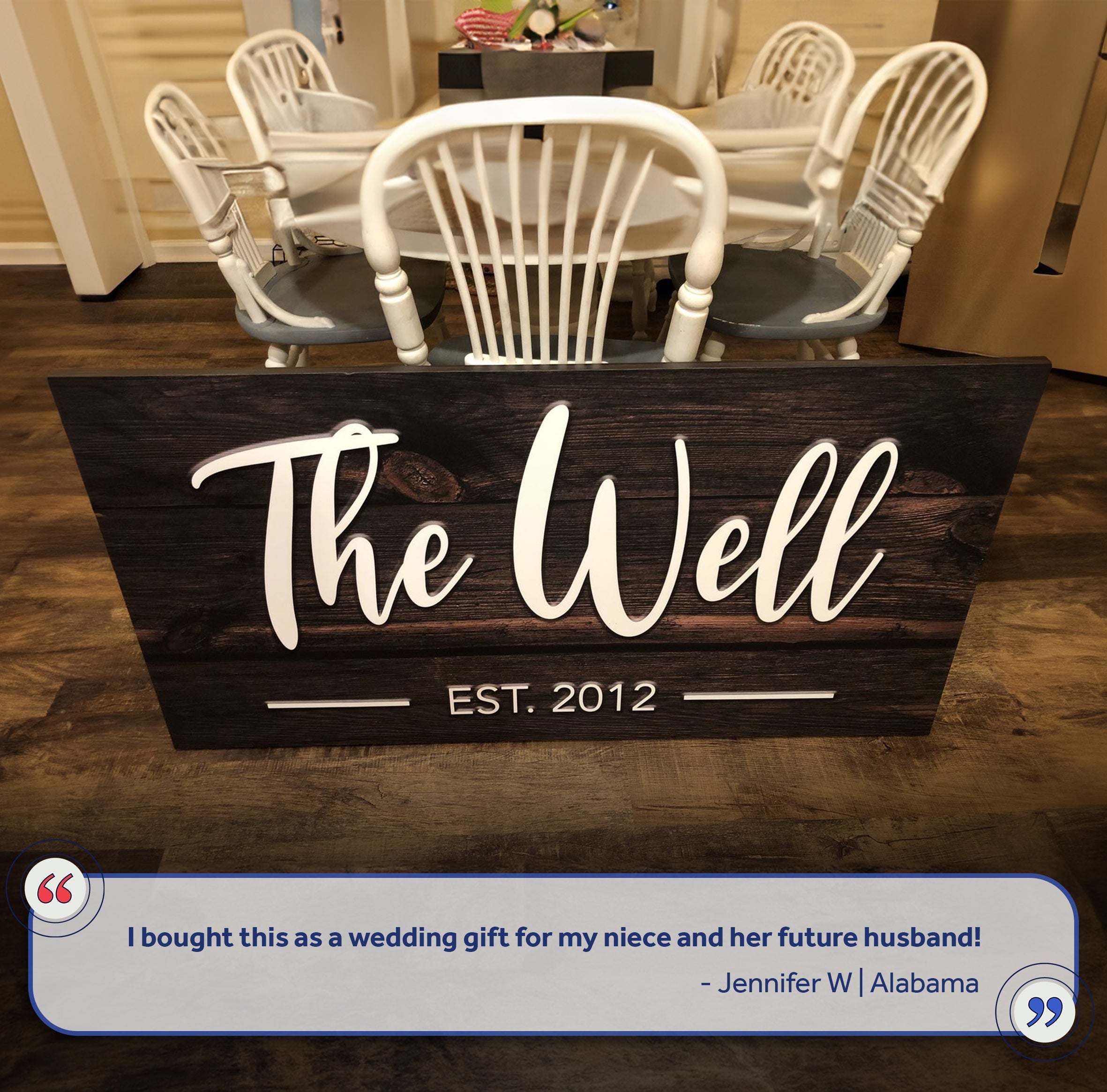 Wooden Family Name Sign