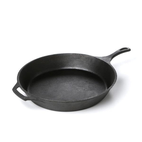 Pre-Seasoned Cast Iron 14-inch Round Skillet - PRHOMZ