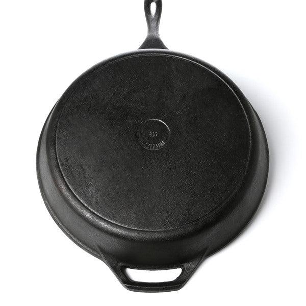 Pre-Seasoned Cast Iron 14-inch Round Skillet - PRHOMZ