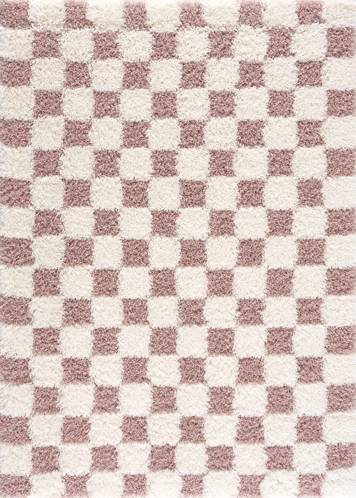 Atira Pink Checkered Area Rug