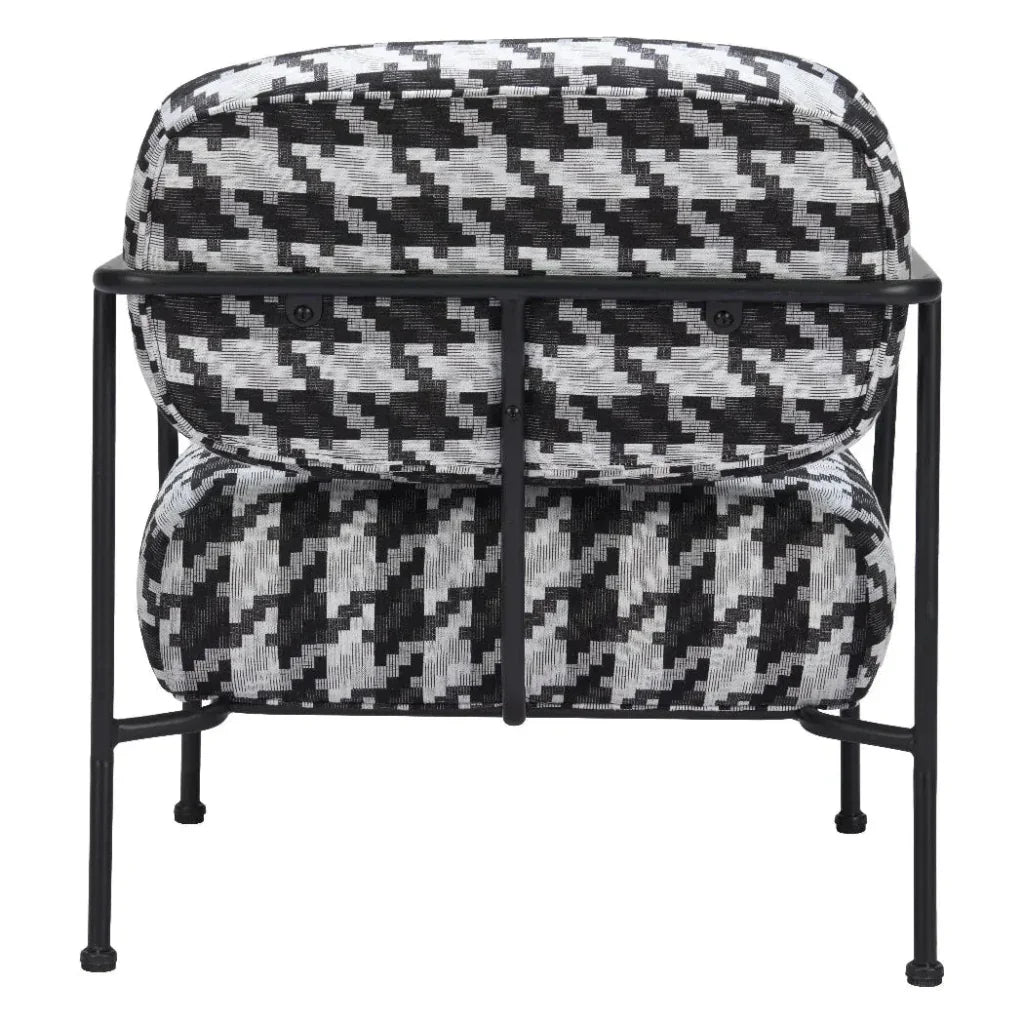 Ulet Black Steel Accent Arm Chair