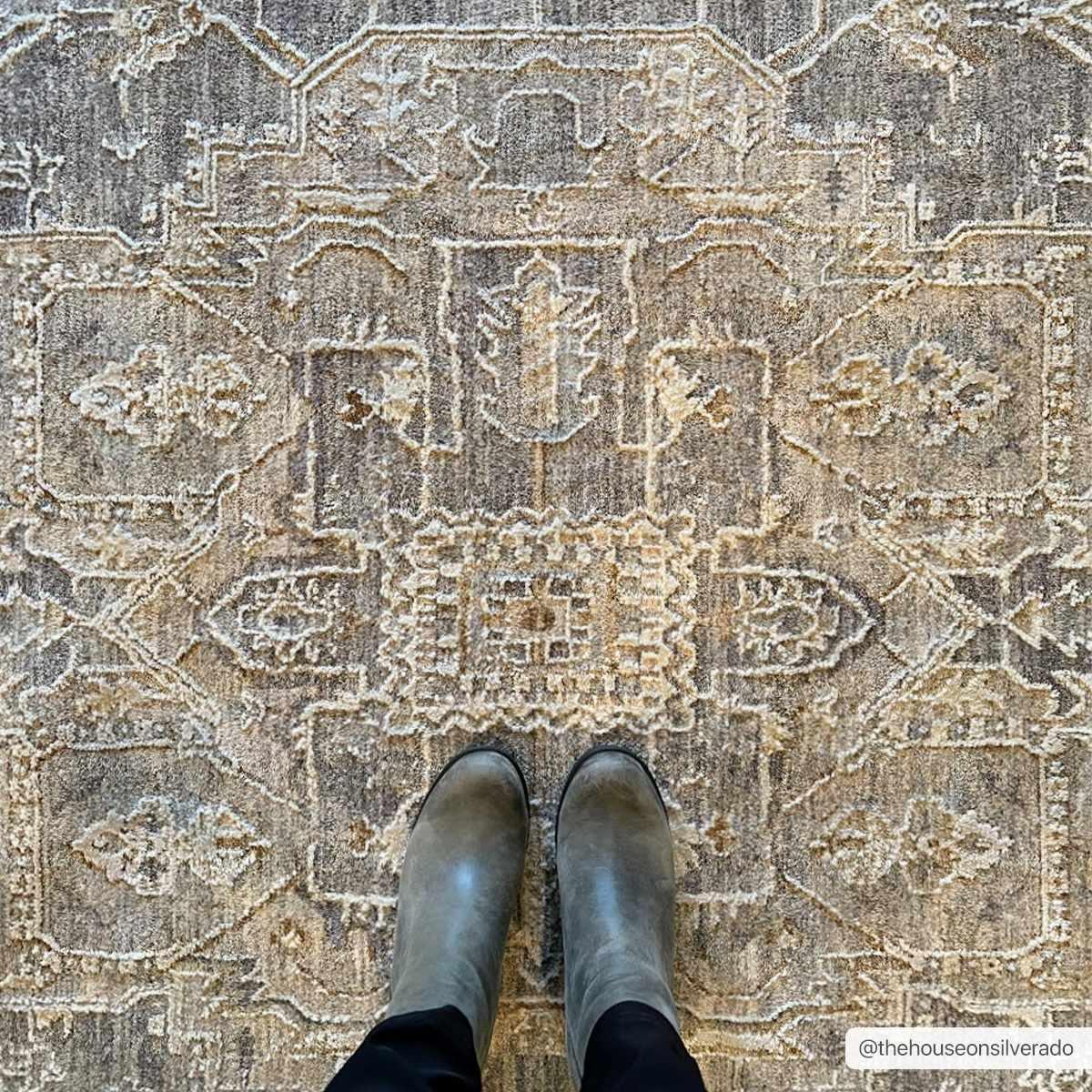 Ulubey Distressed Gray Area Rug - PRHOMZ