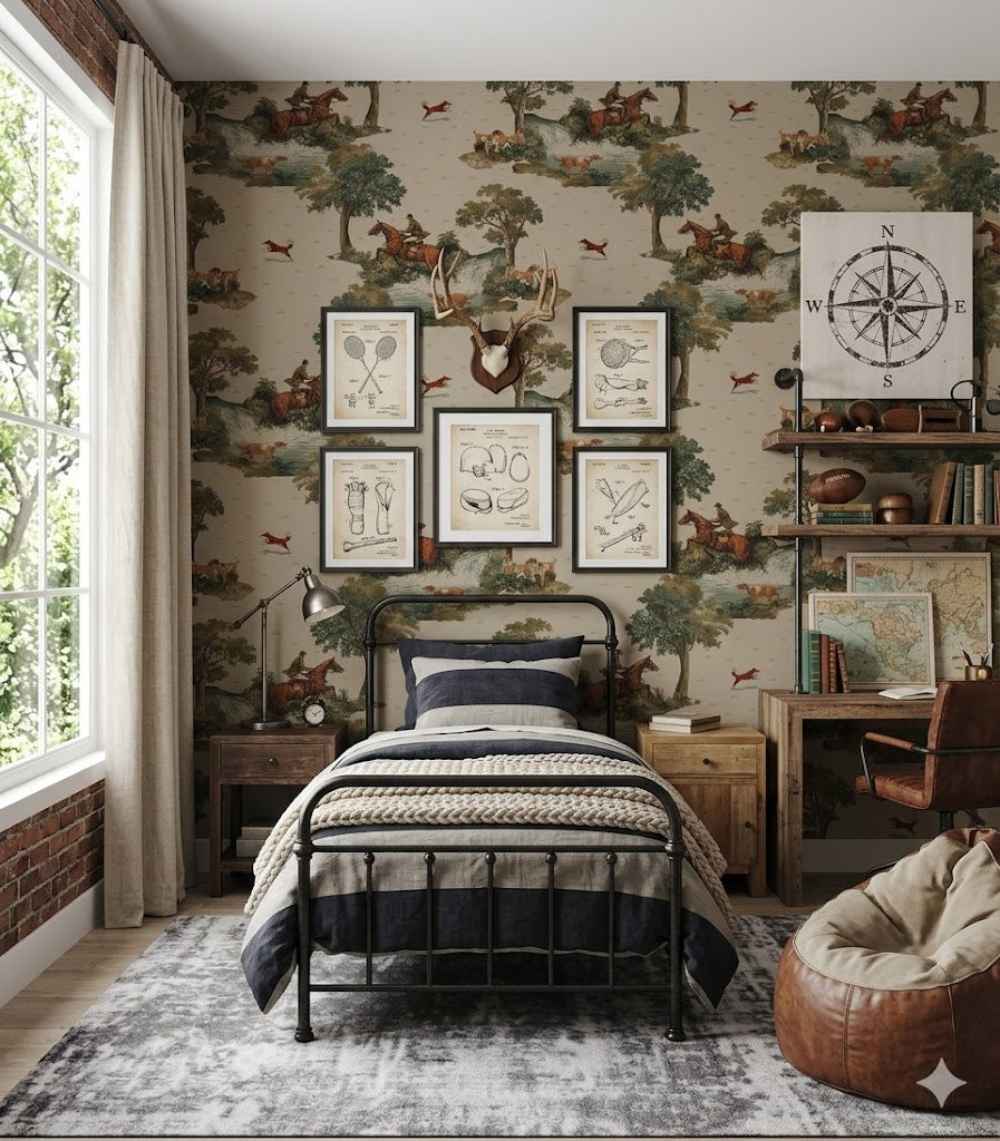 Copper Wallpaper by Hosta Pasta Patterns