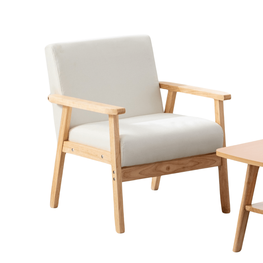 Bahamas Beige Linen Fabric Chair - PRHOMZ