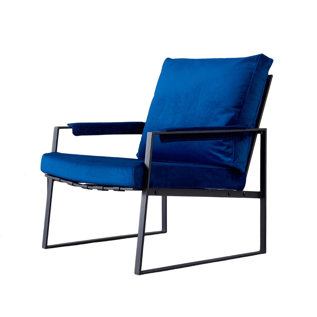 Modern Relax Single Arms Chair With Velvet Cushion - PRHOMZ