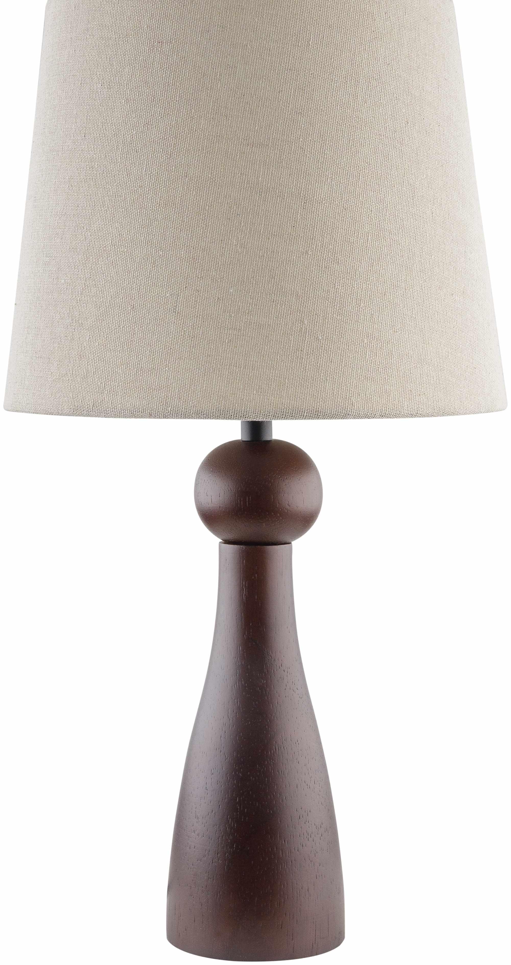 Villamejil Dark Brown Wood Table Lamp - PRHOMZ