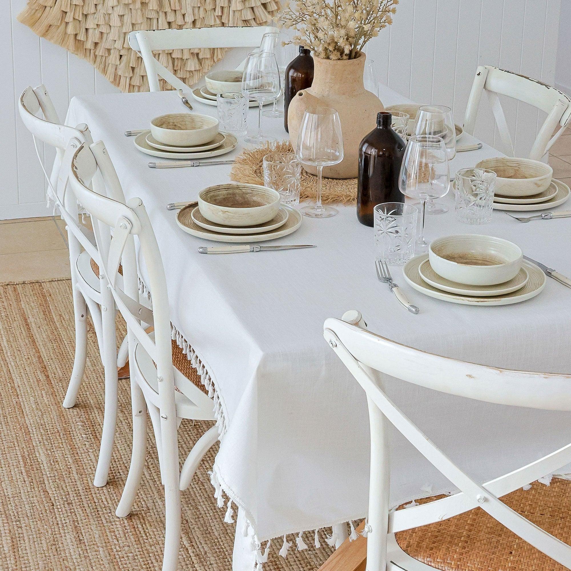 Tablecloth-Check Sage-250cm x 142cm - PRHOMZ