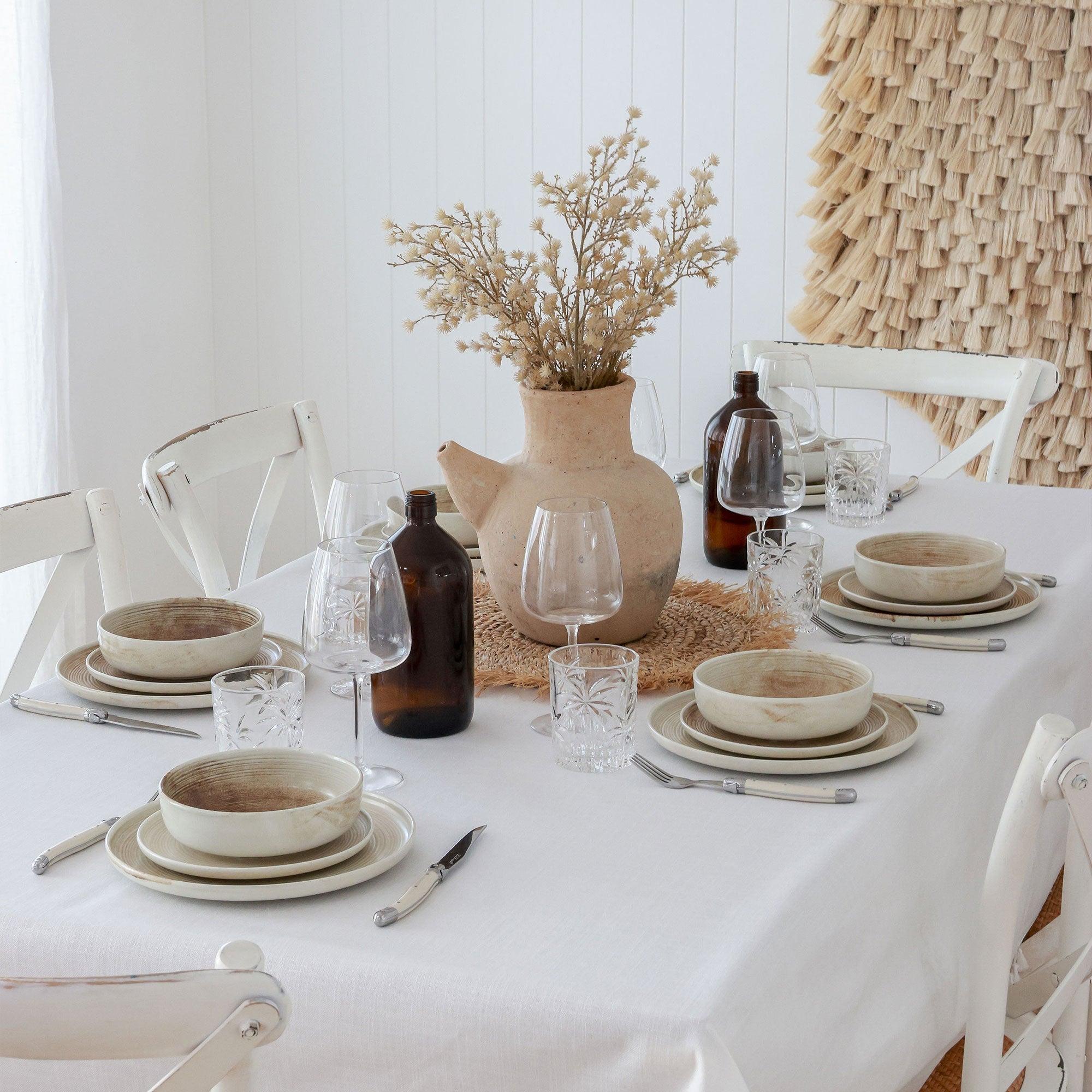 Tablecloth-Check Sage-250cm x 142cm - PRHOMZ