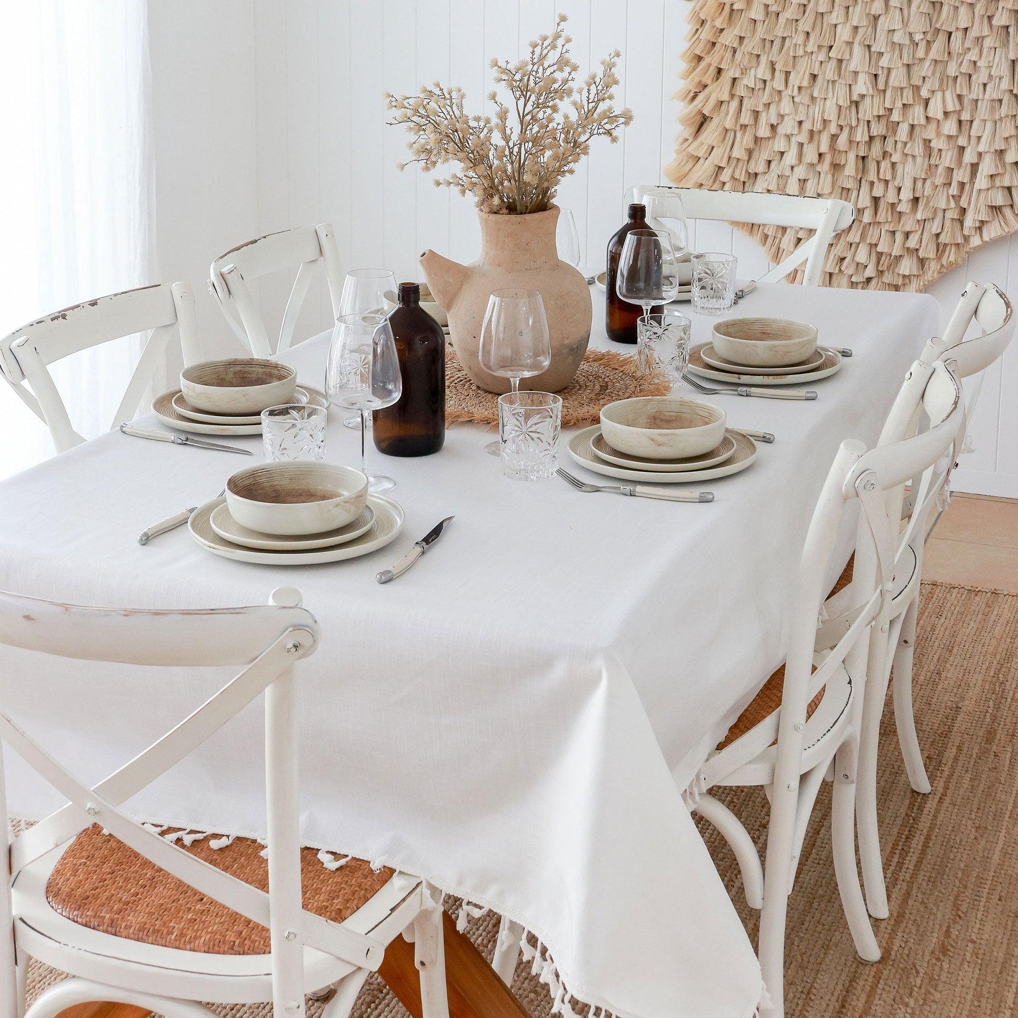 Tablecloth-Tahiti Seafoam-250cm x 142cm - PRHOMZ