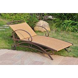 Resin Wicker / Steel Multi-Position Chaise Lounge Chair Recliner - PRHOMZ
