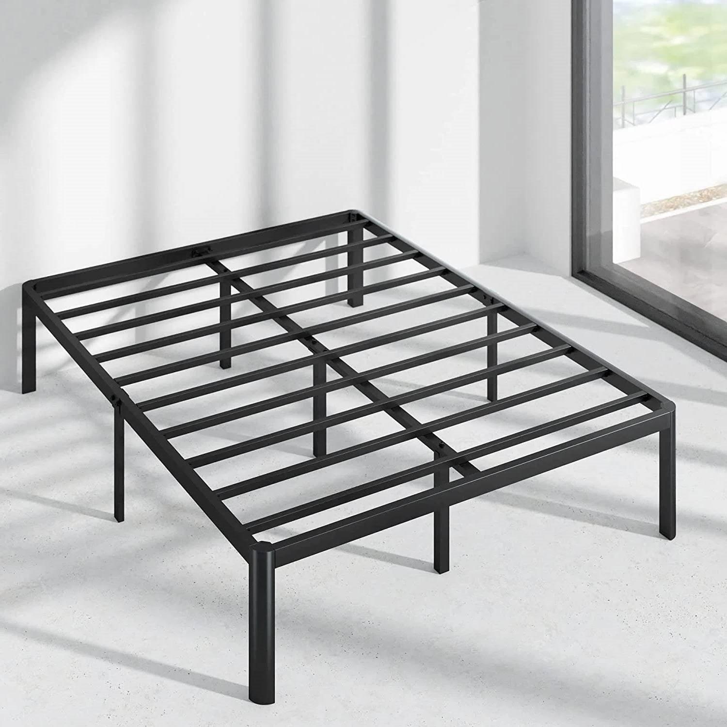 King Metal Platform Bed Frame with Rounded Legs 700 lbs Weight Capacity - PRHOMZ