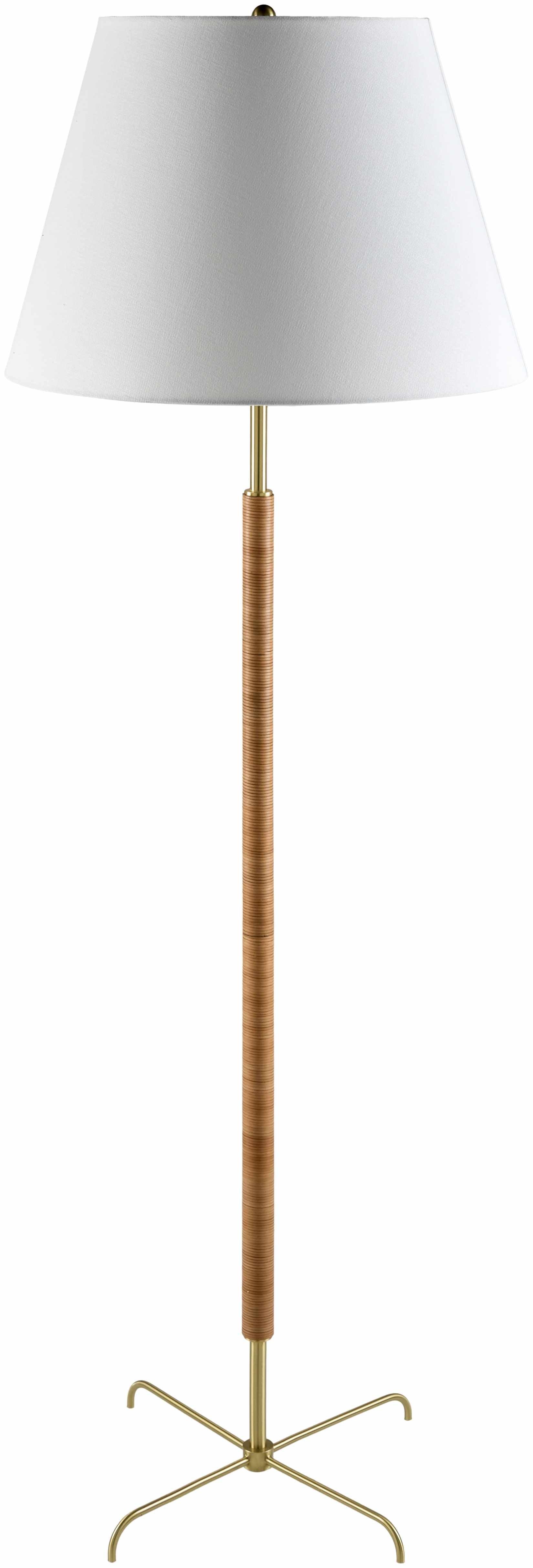 Vigonzone Metallic Brass Contemporary Floor Lamp - PRHOMZ