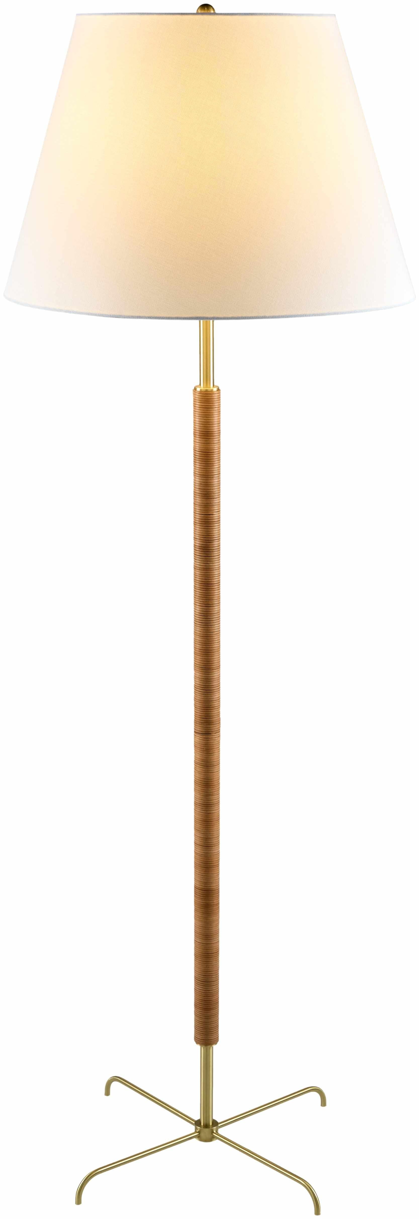 Vigonzone Metallic Brass Contemporary Floor Lamp - PRHOMZ