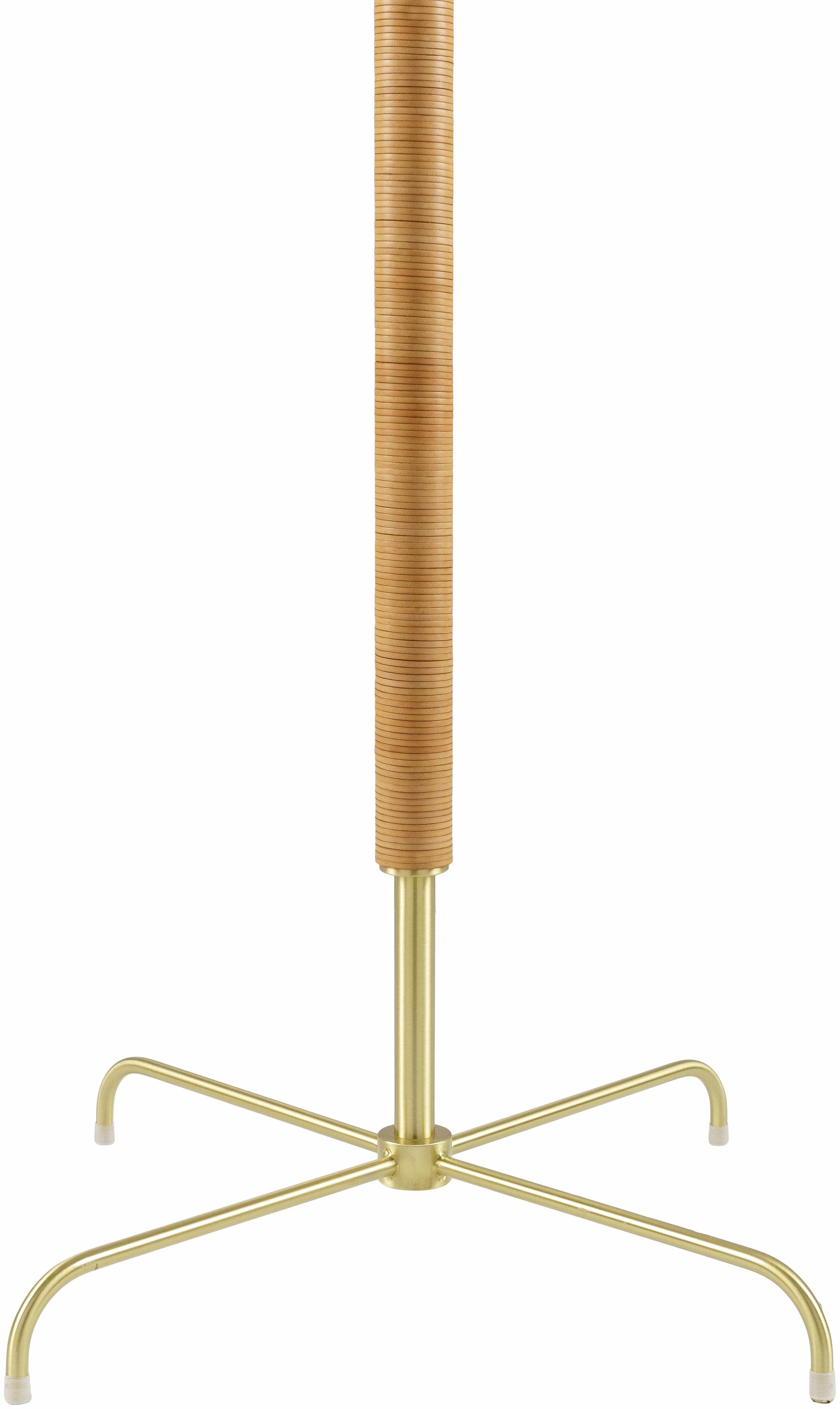 Vigonzone Metallic Brass Contemporary Floor Lamp - PRHOMZ