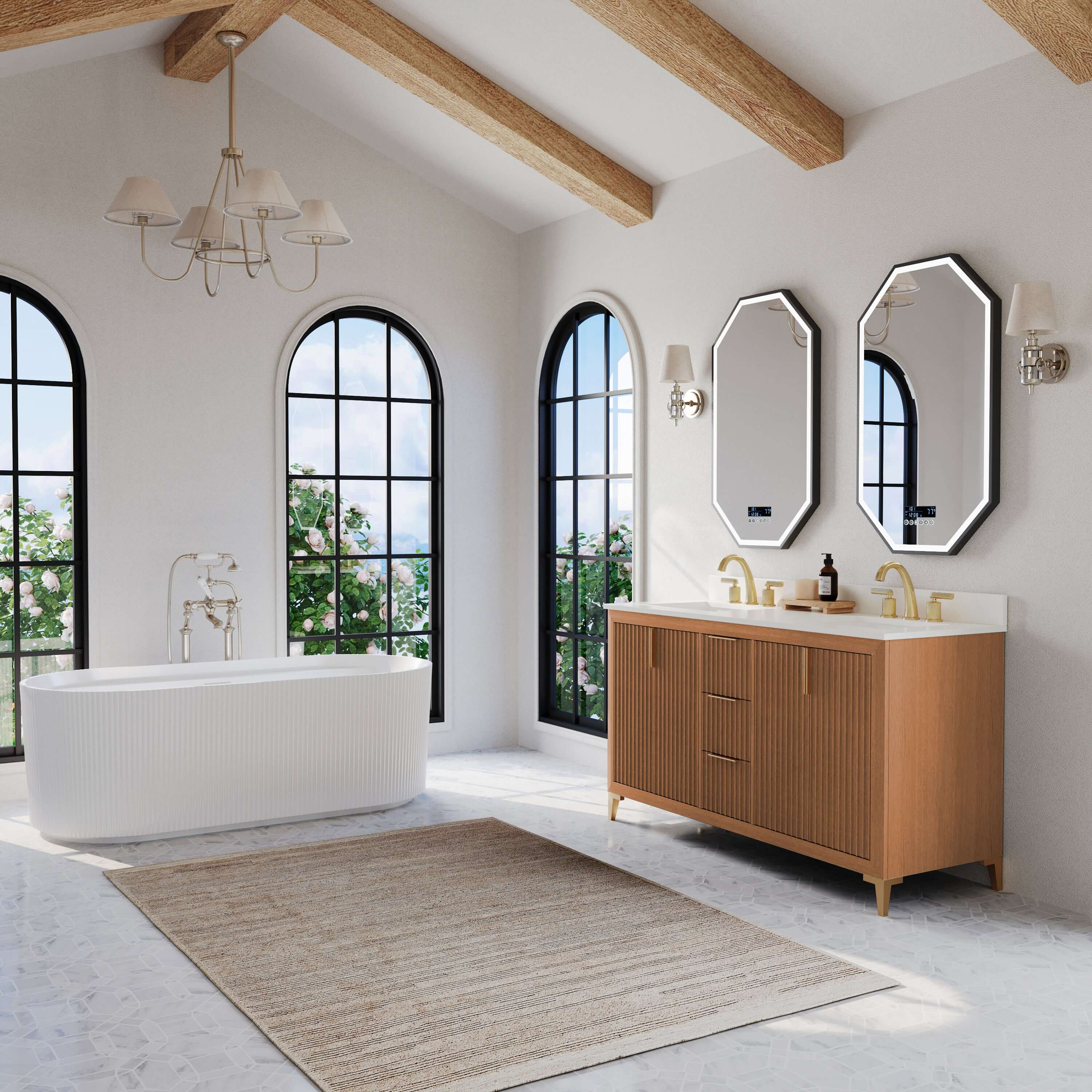 Turlington Bathroom Vanity Collection in Sienna Finish