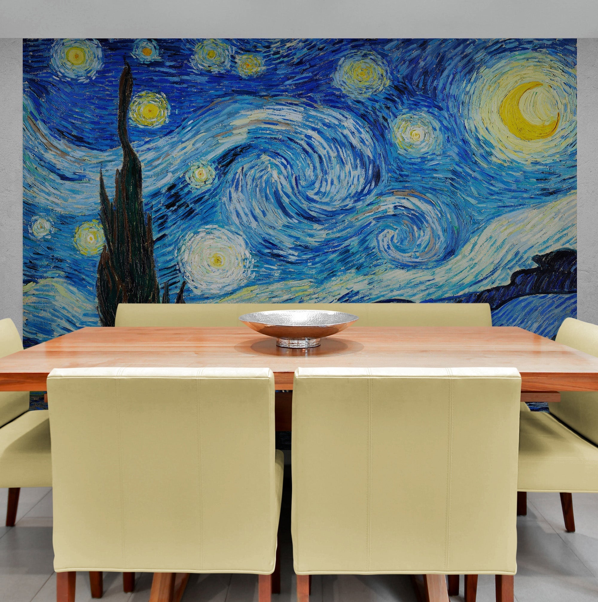 Vincent Van Gogh's The Starry Night Painting Wallpaper Mural. #6742