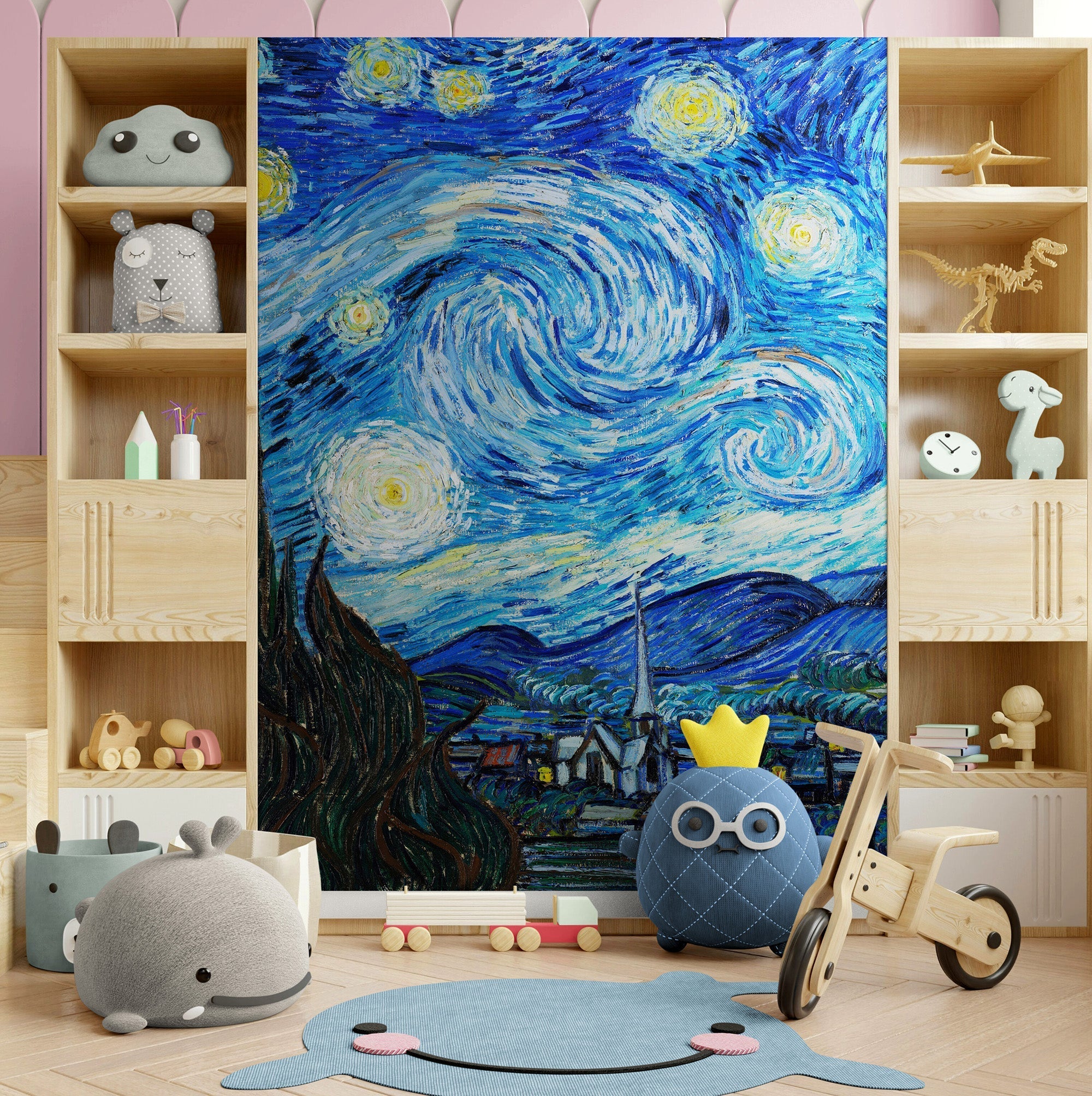 Vincent Van Gogh's The Starry Night Painting Wallpaper Mural. #6742