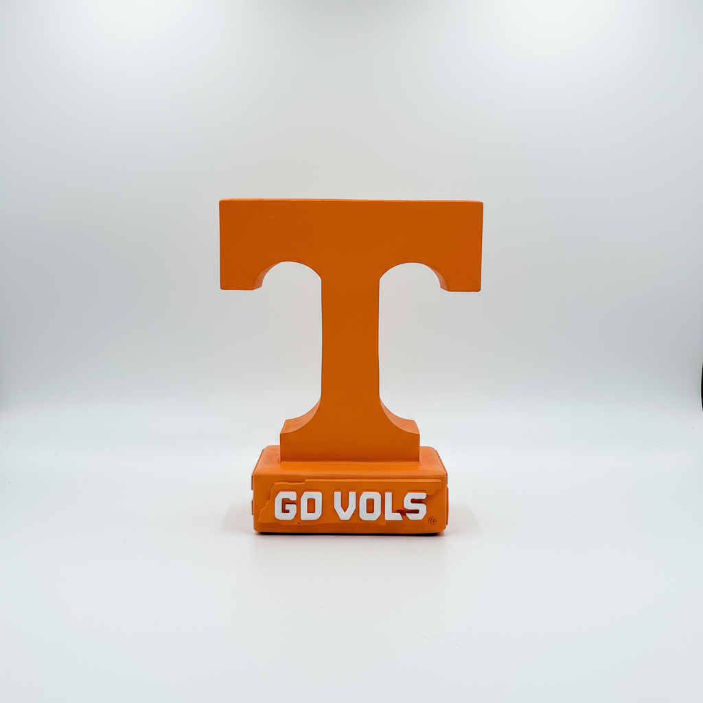 Tennessee Volunteers Power T Cement Statue for Garden, Patio, and Porch