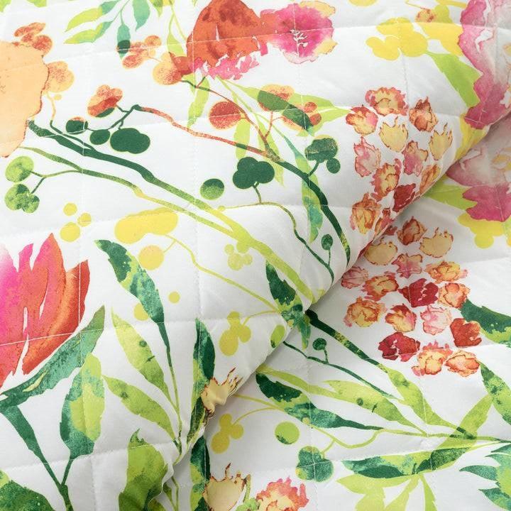 Full/Queen Lightweight Polyester Scalloped Edges Floral Quilt Set - PRHOMZ