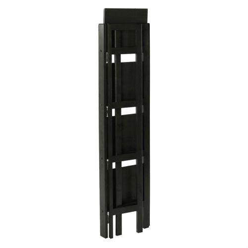Black 4-Tier Shelf Folding Shelving Unit Bookcase Storage Shelves Tower - PRHOMZ