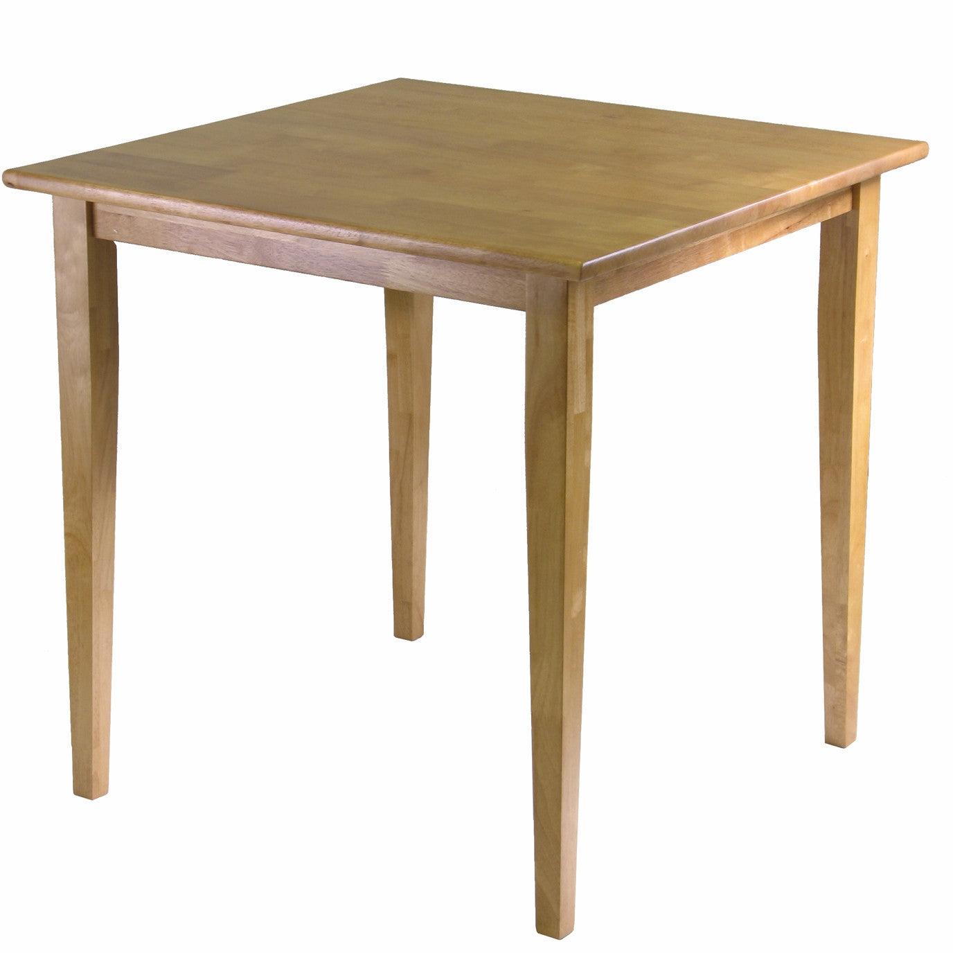 Solid Wood Shaker Style Square Dining Table in Light Oak Finish - PRHOMZ