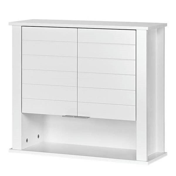 White 2 Door Wall Mounted Bathroom Storage Cabinet - PRHOMZ
