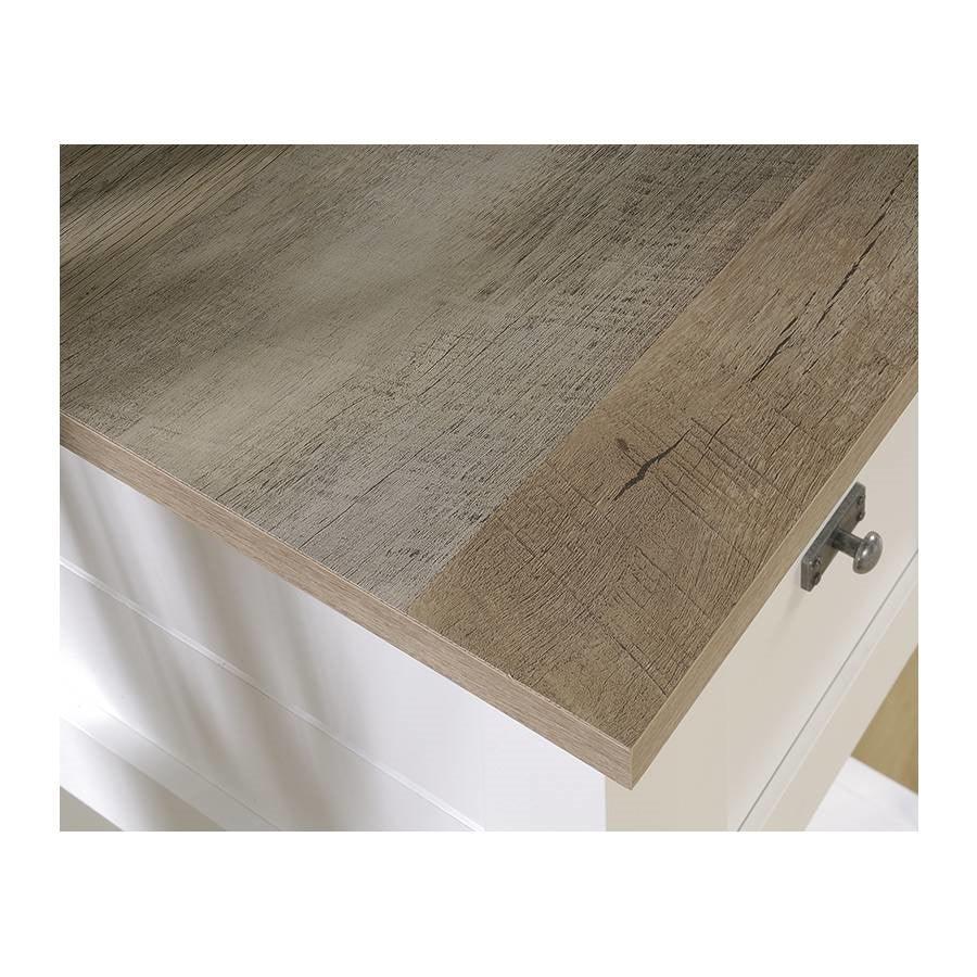 FarmHouse White Oak Top 2 Drawer Office Writing Desk - Made In USA - PRHOMZ