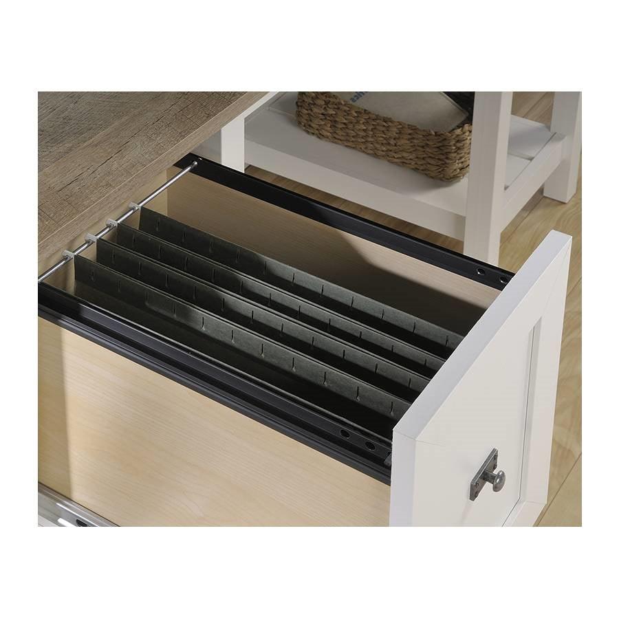 FarmHouse White Oak Top 2 Drawer Office Writing Desk - Made In USA - PRHOMZ