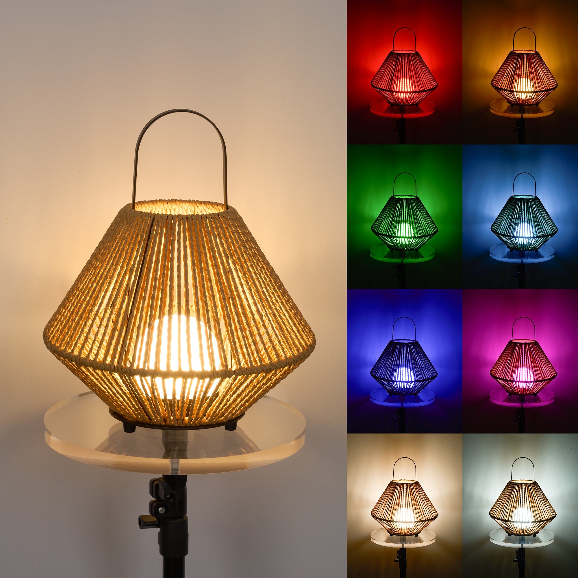 2-in-1 Portable Lantern & Floor Lamp for Indoors & Outdoors