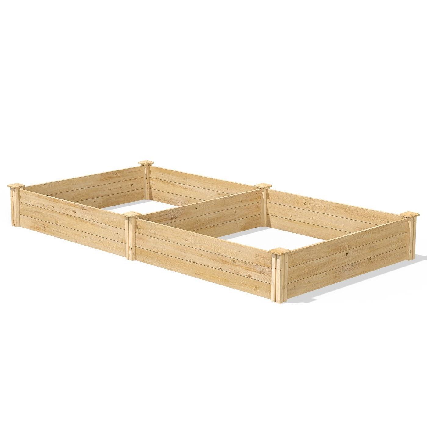 Cedar 4ft x 8ft x 10.5in Raised Garden Bed - Made in USA - PRHOMZ