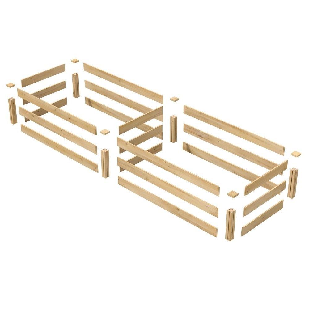 2 ft x 8 ft Cedar Wood Raised Garden Bed - Made in USA - PRHOMZ