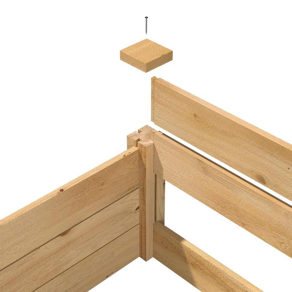 2 ft x 8 ft Cedar Wood Raised Garden Bed - Made in USA - PRHOMZ