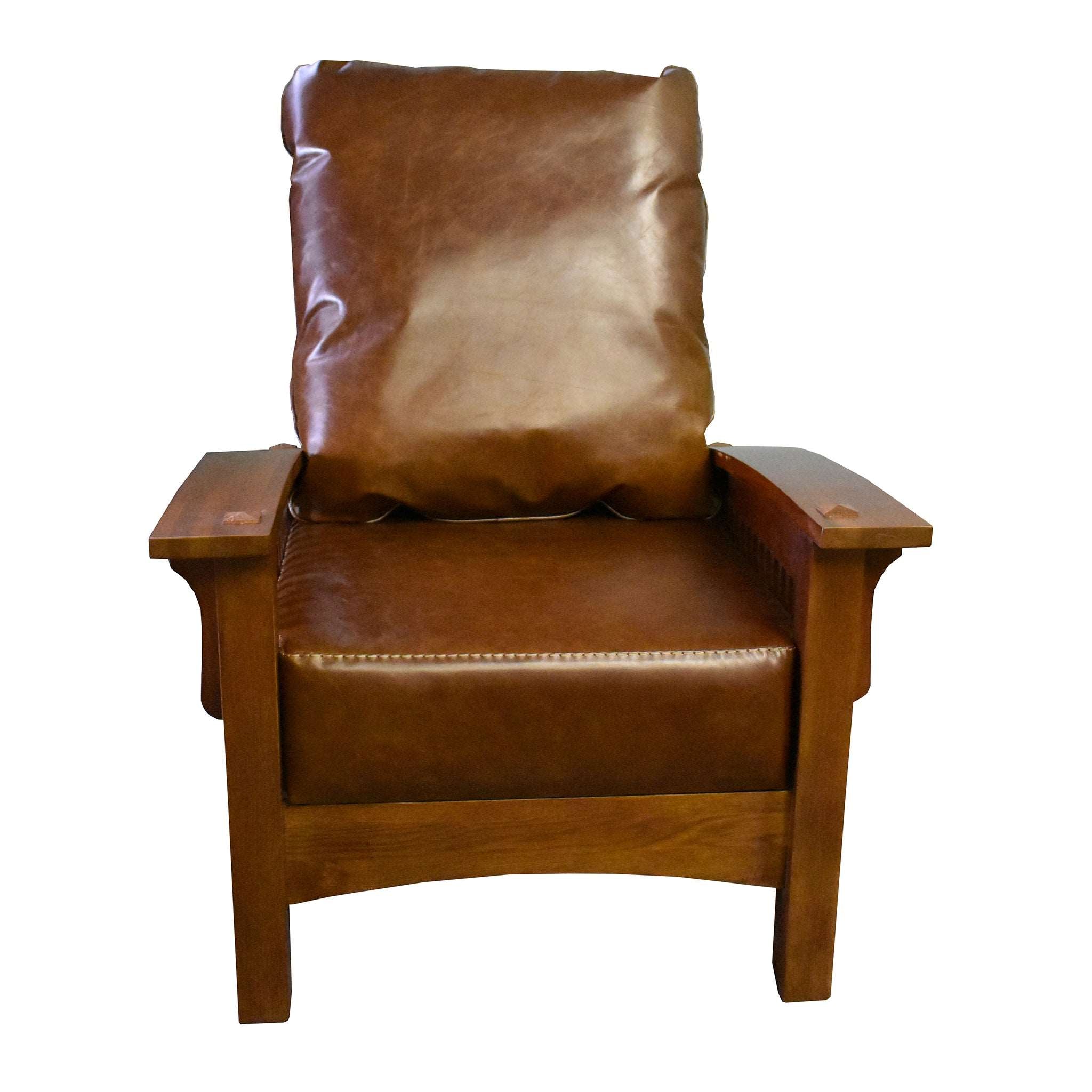 Craftsman / Mission Morris Arm Chair and Ottoman Set - Chestnut