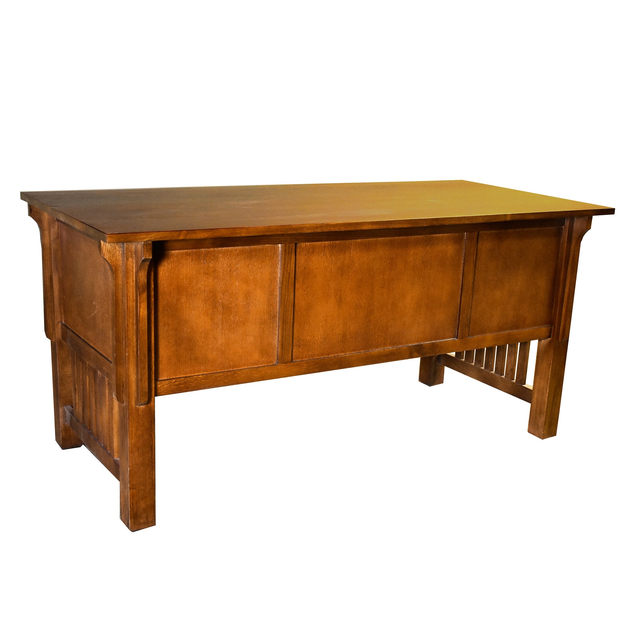 Mission Quarter Sawn Oak 5 Drawer Desk - Michael's Cherry