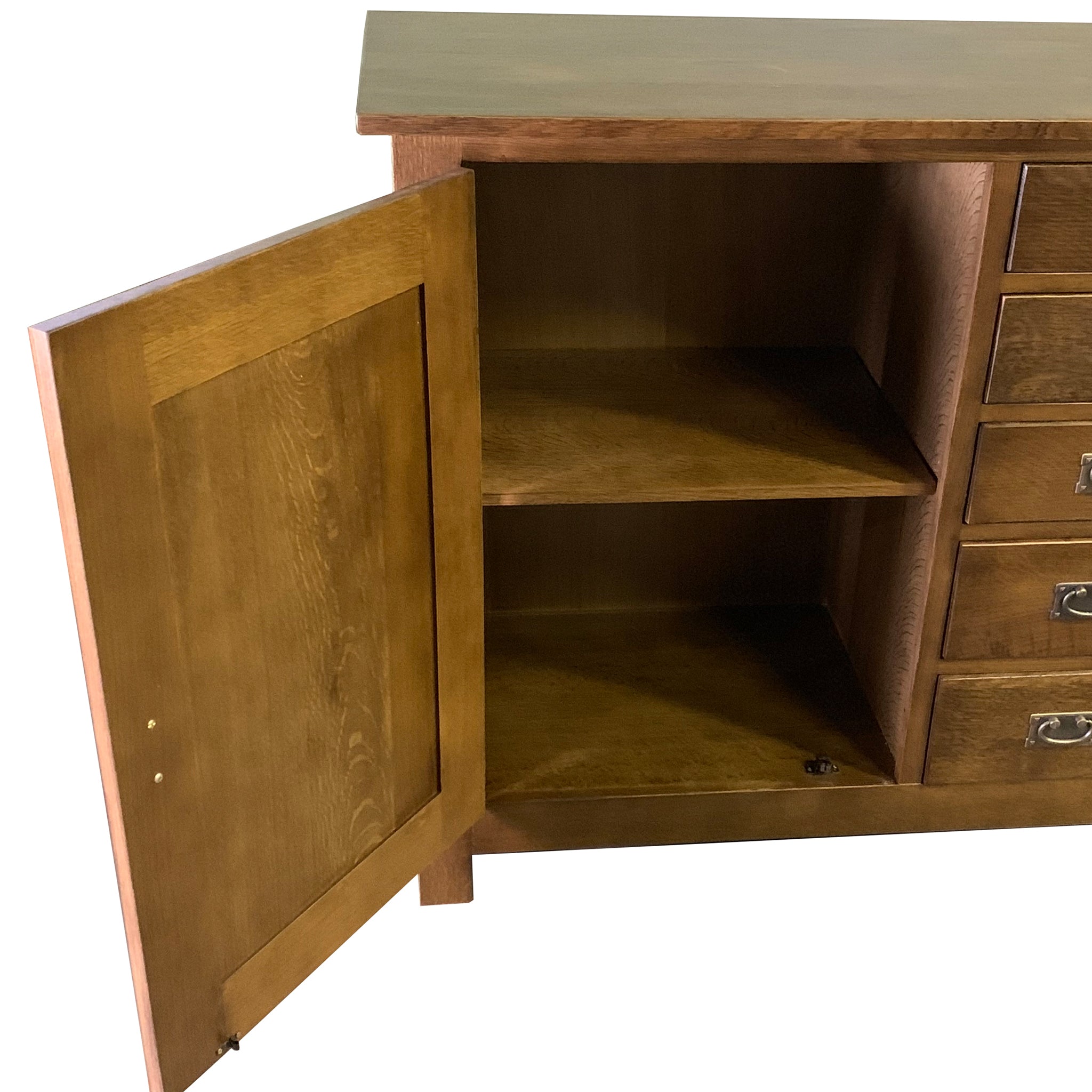 Mission 7 Drawer Sideboard with 2 Doors - Walnut (AW) - 82"