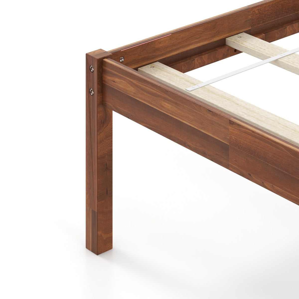 Twin/Full/Queen Size Wood Bed Frame with Headboard and Slat Support