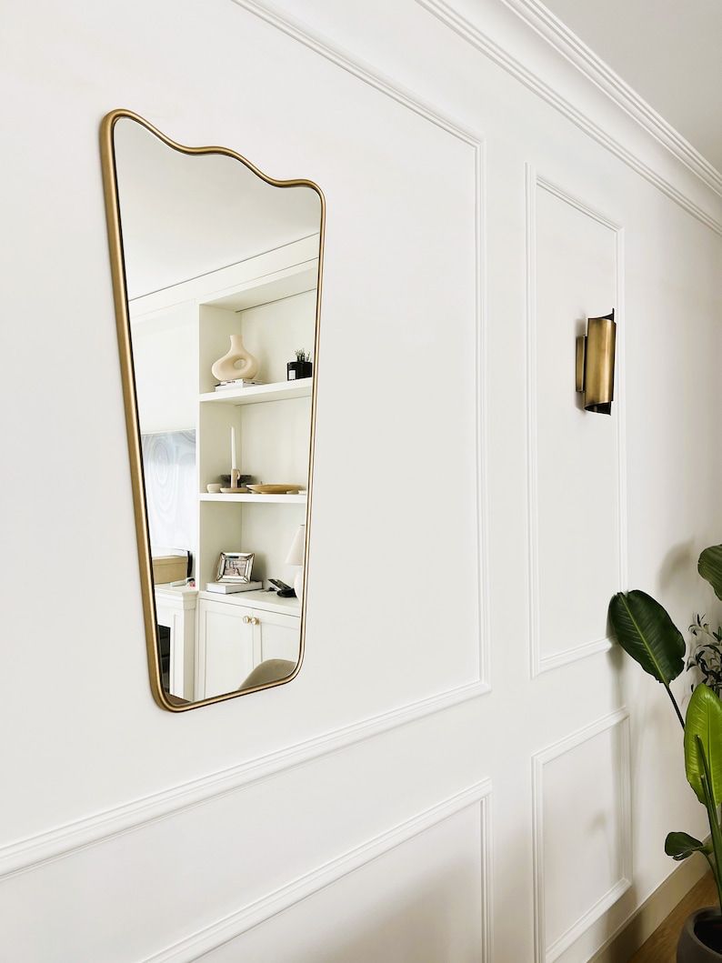 Wavy Irregular Mirror Asymmetrical Mirror Home Decor