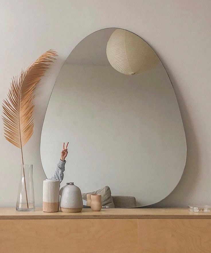 Egg Irregular Mirror Aesthetic Wall Mirror
