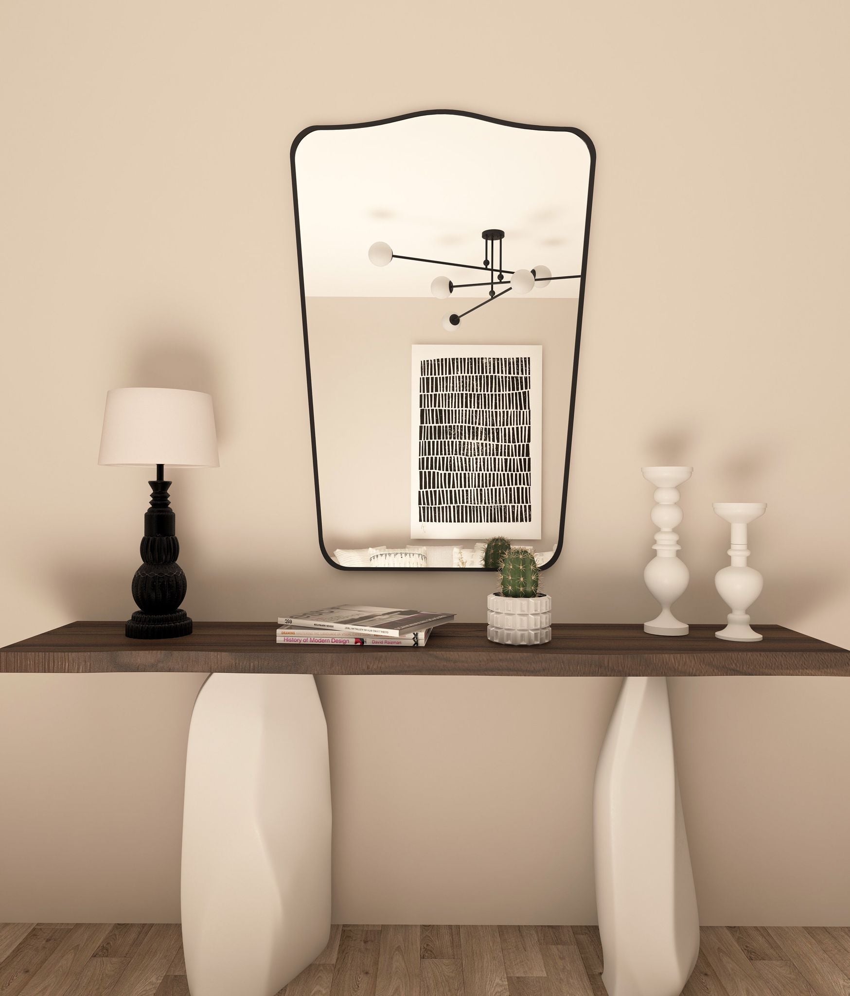 Fiore Irregular Italian Mirror
