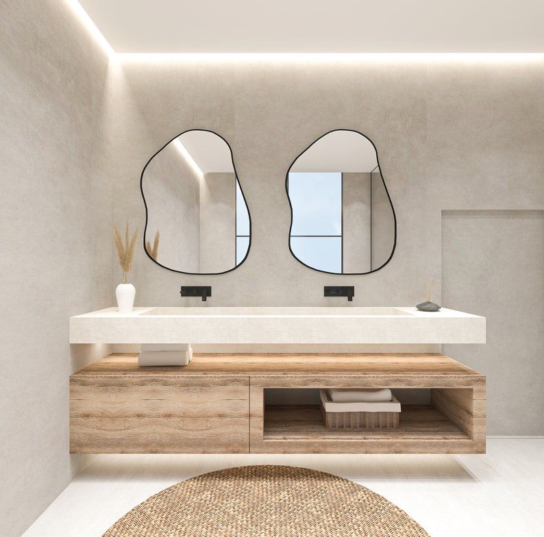Sienna Asymmetrical Mirror - Handmade Irregular Wall Mirror
