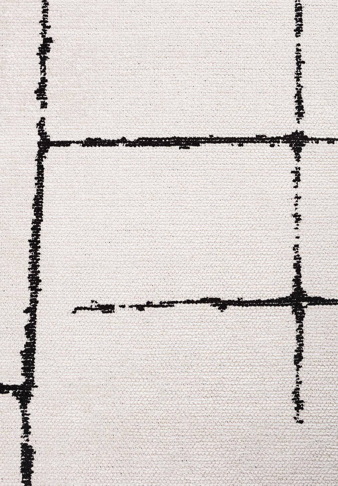 Black Thin Striped Cream Rug - Minimalist Area Rug | Alpken