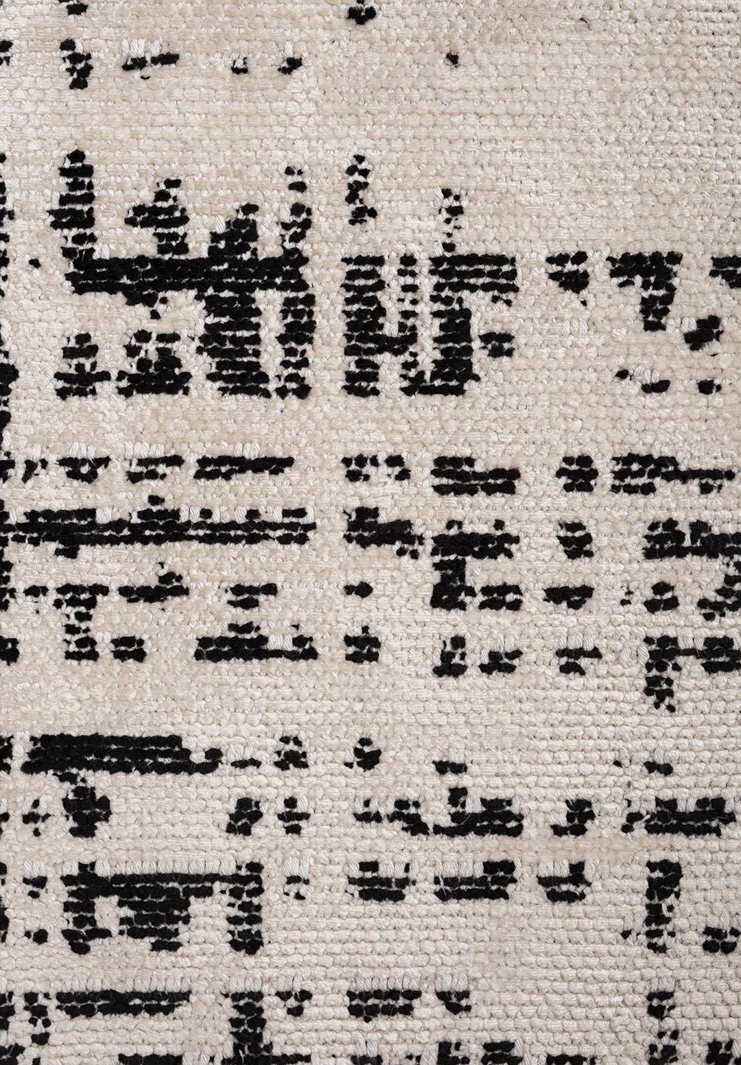 Cream Rug with Black Flecks - Modern Speckled Area Rug | Alpken