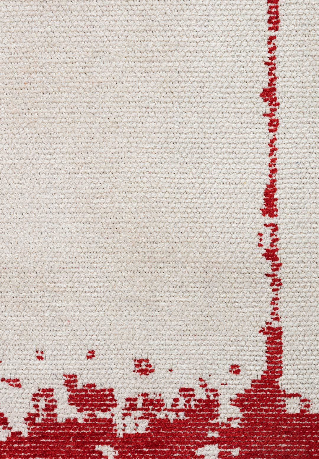 Crimson Patterned Cream Rug - Bold Decorative Area Rug | Alpken