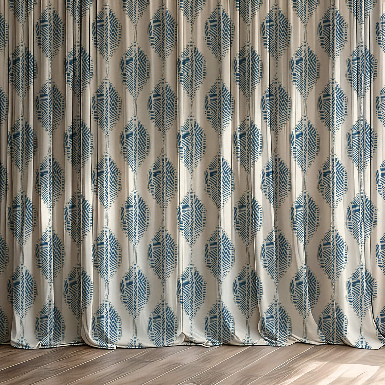 Modern Geometric Pure Linen Curtains | 3 Colors | Pinch & Euro Pleats | Made-to-Measure-3