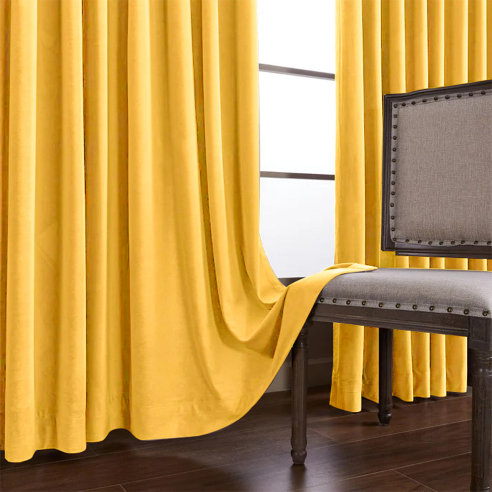 Whitney Luxury Matte Velvet Thermal Curtains