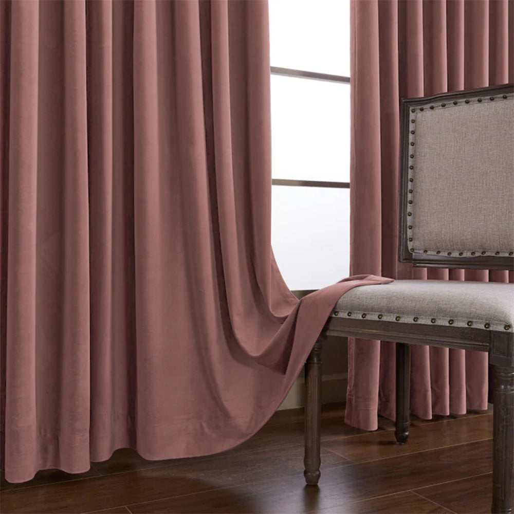 Whitney Luxury Matte Velvet Thermal Curtains