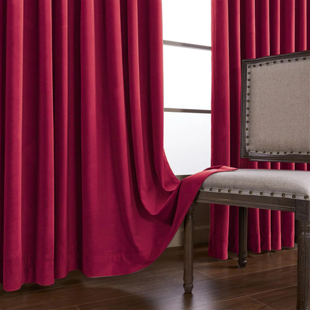 Whitney Luxury Matte Velvet Thermal Curtains