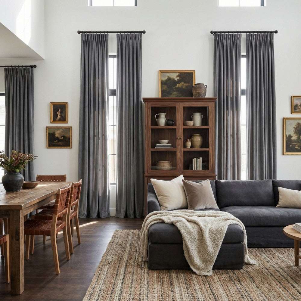 Whitney Luxury Matte Velvet Thermal Curtains