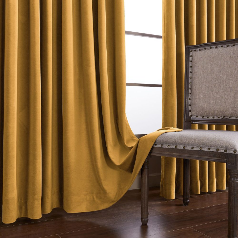 Whitney Luxury Matte Velvet Thermal Curtains