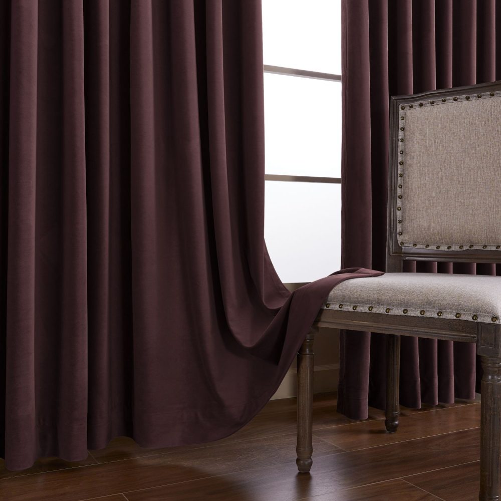 Whitney Luxury Matte Velvet Thermal Curtains